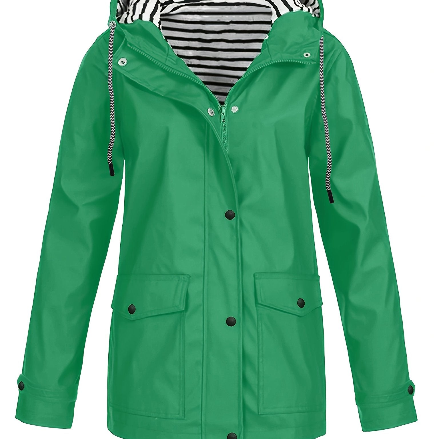 Zelda™ | Veste de pluie imperméable et légère à rayures avec capuche