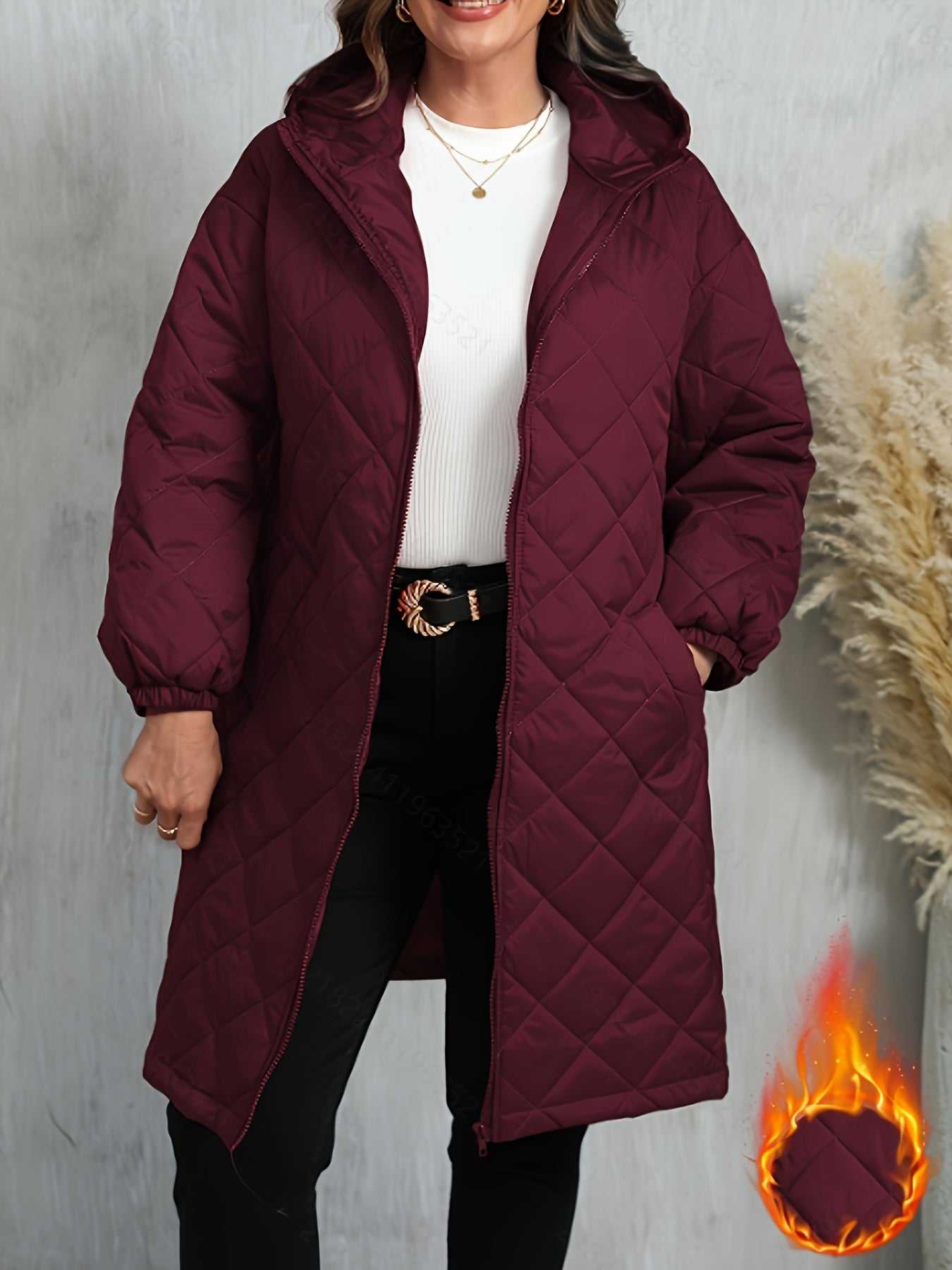 Calista™ | Veste longue matelassée à capuche