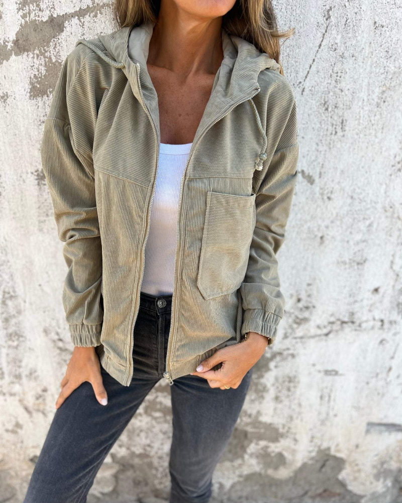 Elemi™ | Veste Élégante en Velours Côtelé