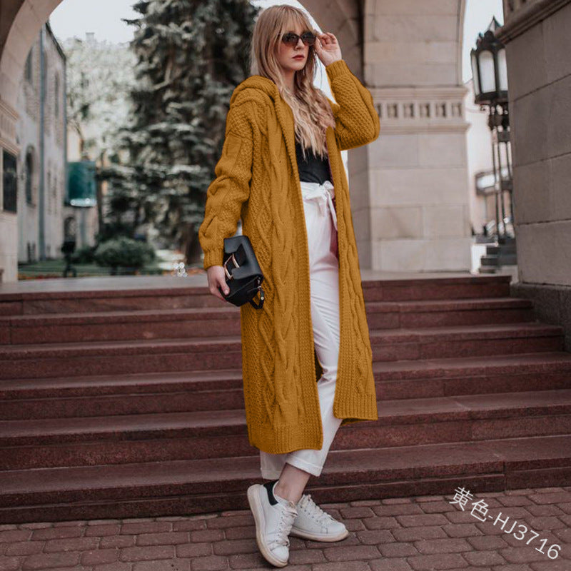 Hester™ | Cardigan long à capuche torsadé