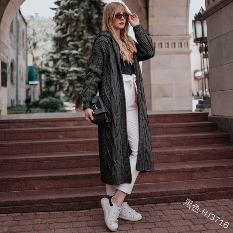 Hester™ | Cardigan long à capuche torsadé
