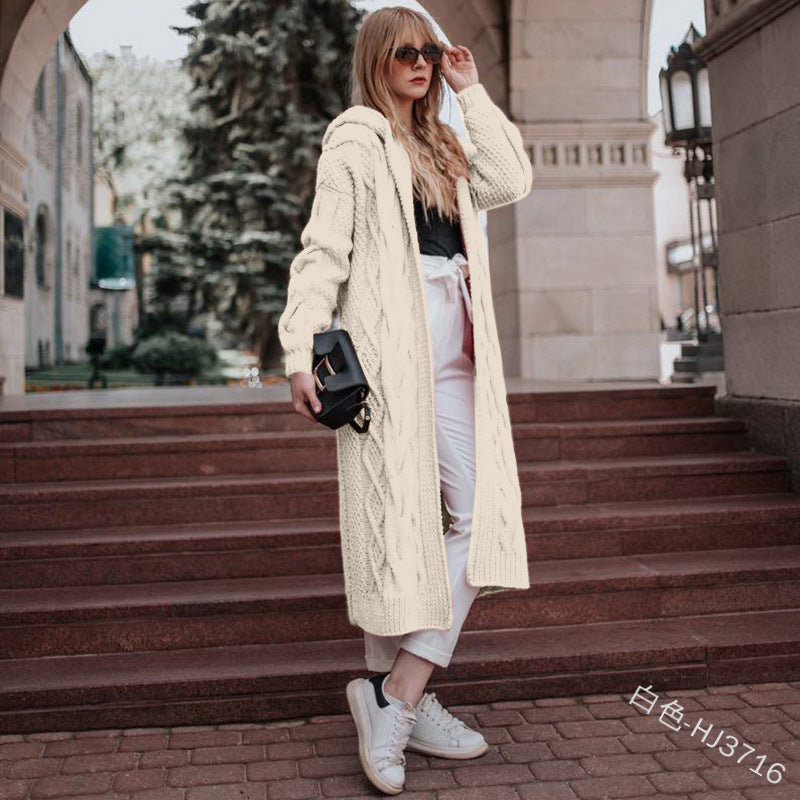 Hester™ | Cardigan long à capuche torsadé