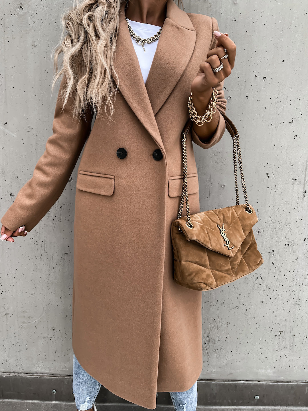 Margot™ | Manteau long croisé façon tailleur