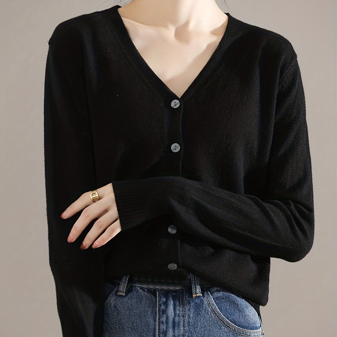 Solène™ | Cardigan Élégant à Col en V