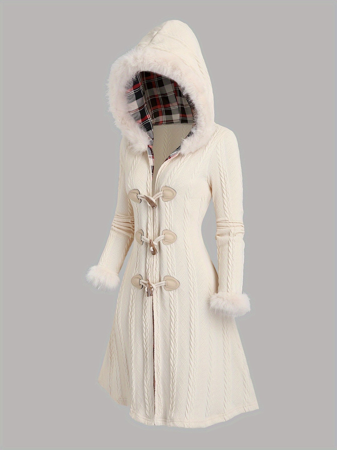 Tala™ | Manteau à capuche en maille torsadée