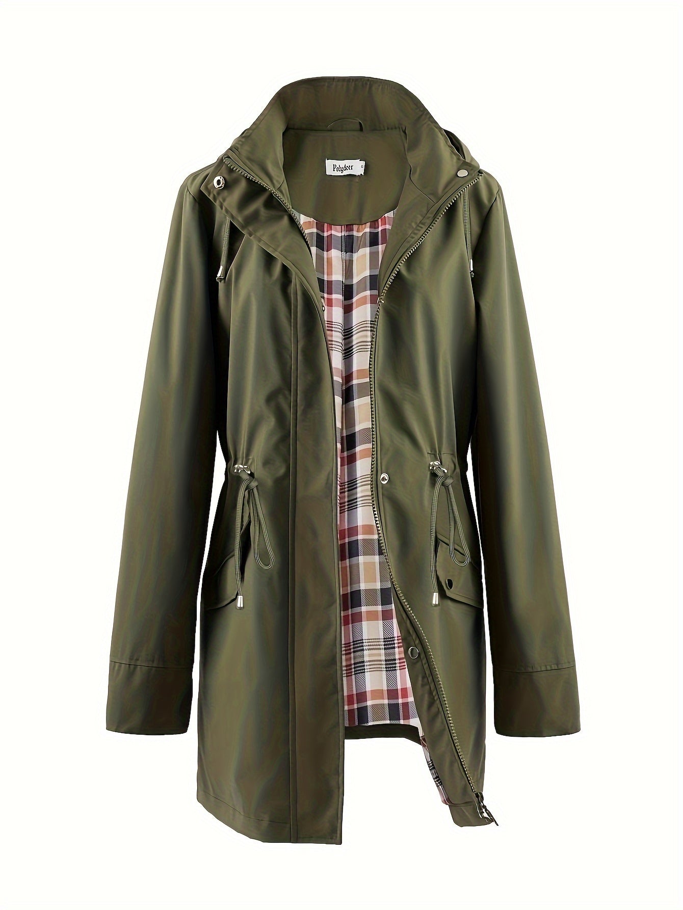 Veronica™ | Manteau à carreaux classique, cintré et imperméable