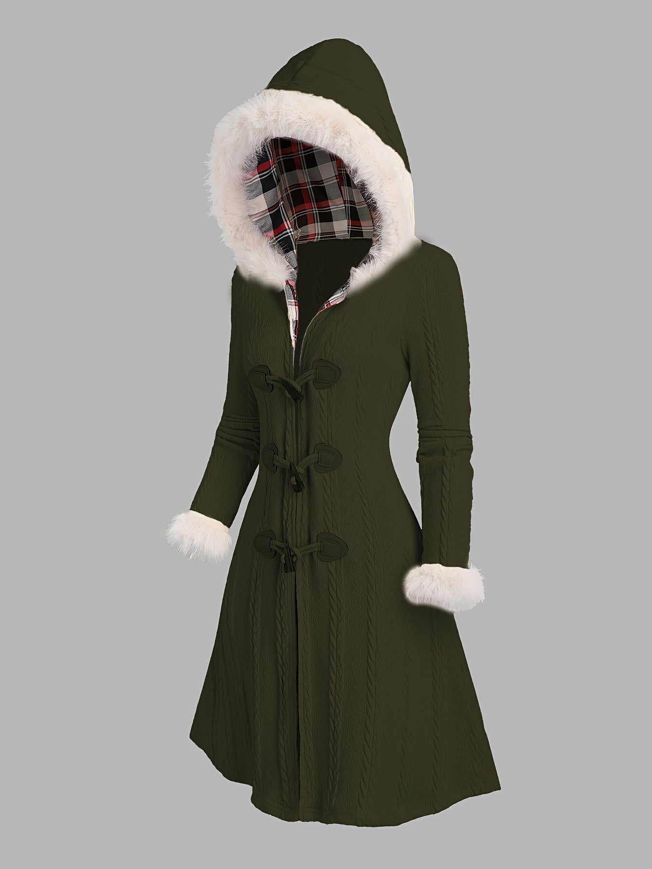 Tala™ | Manteau à capuche en maille torsadée