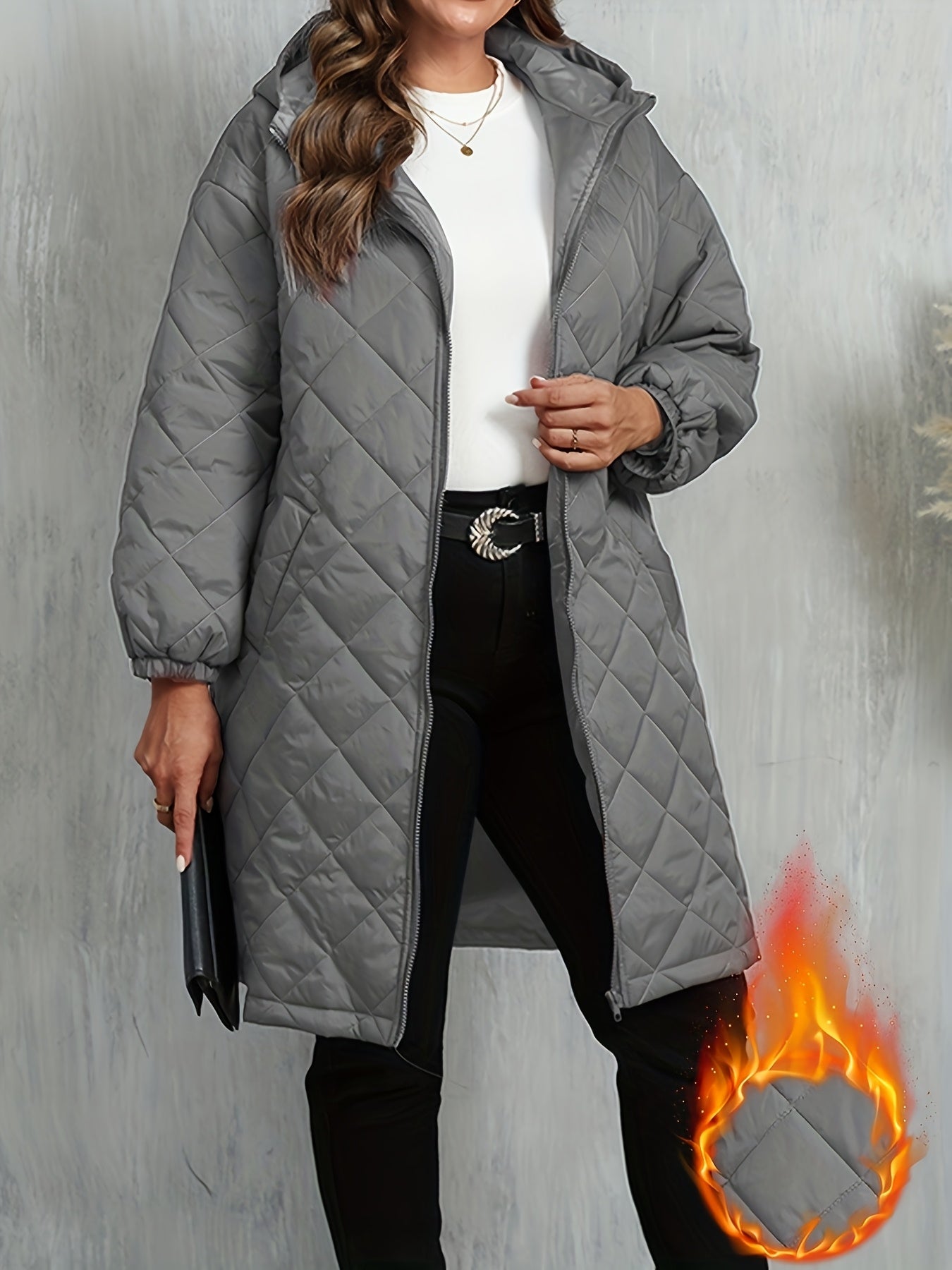 Calista™ | Veste longue matelassée à capuche