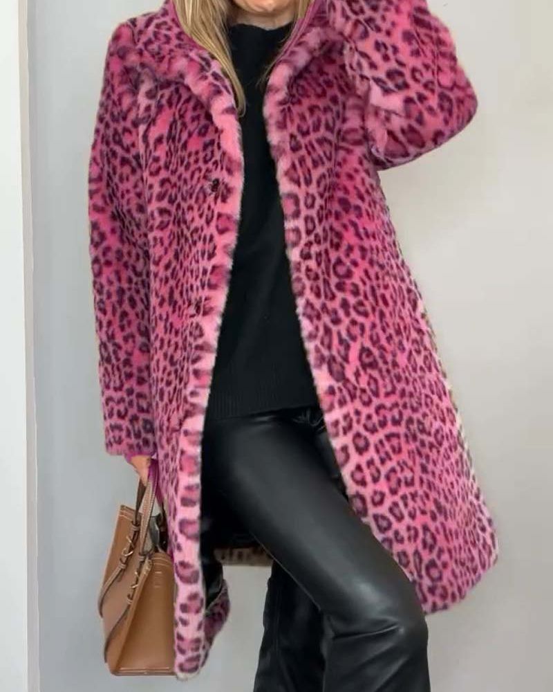 Séverine™ | Manteau Léopard Élégant et Doux