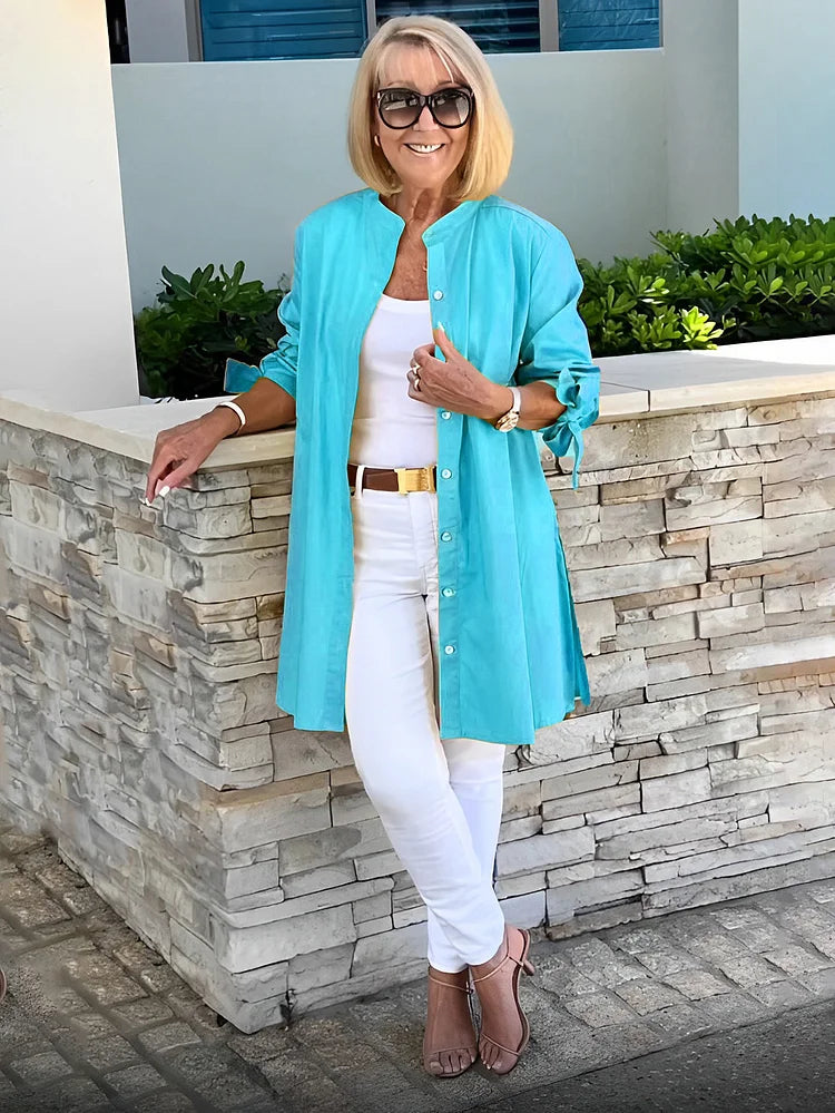 Tina™ | Veste Chemise Évasée en Coton