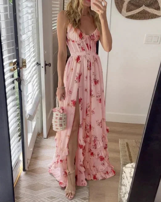 Sonja™ | Robe Midi Élégante à Imprimé Floral