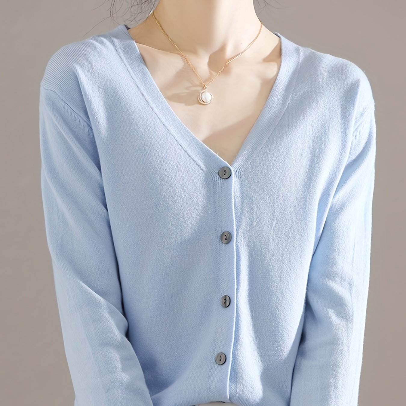 Solène™ | Cardigan Élégant à Col en V