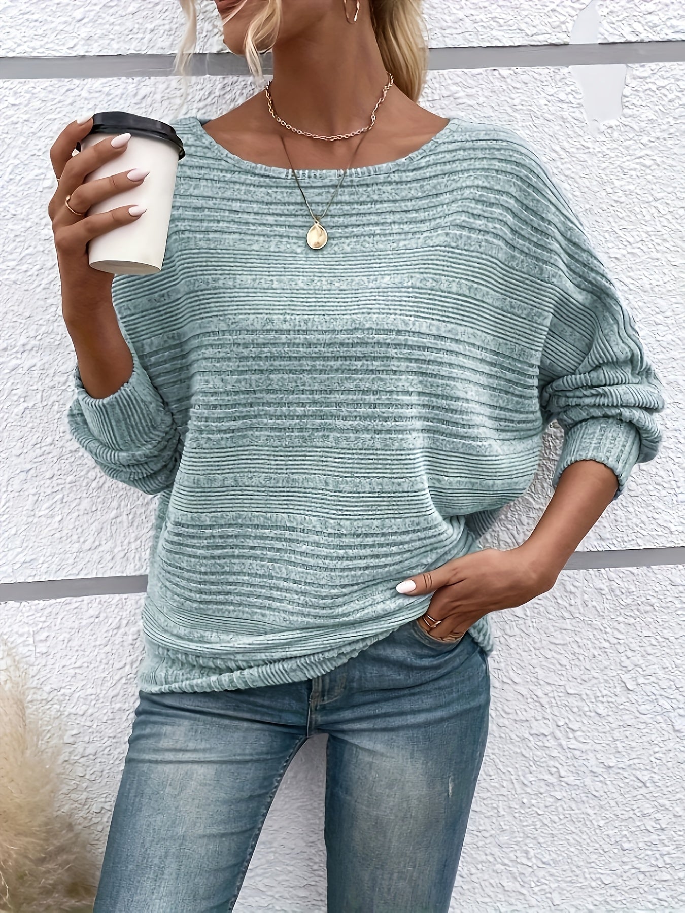 Viola™ | Pull ample à rayures relief décontracté