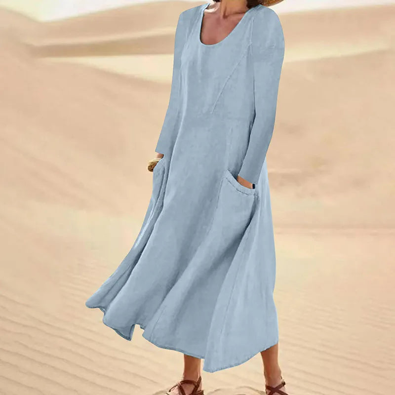 Donin™ | Robe Longue En Coton et Lin