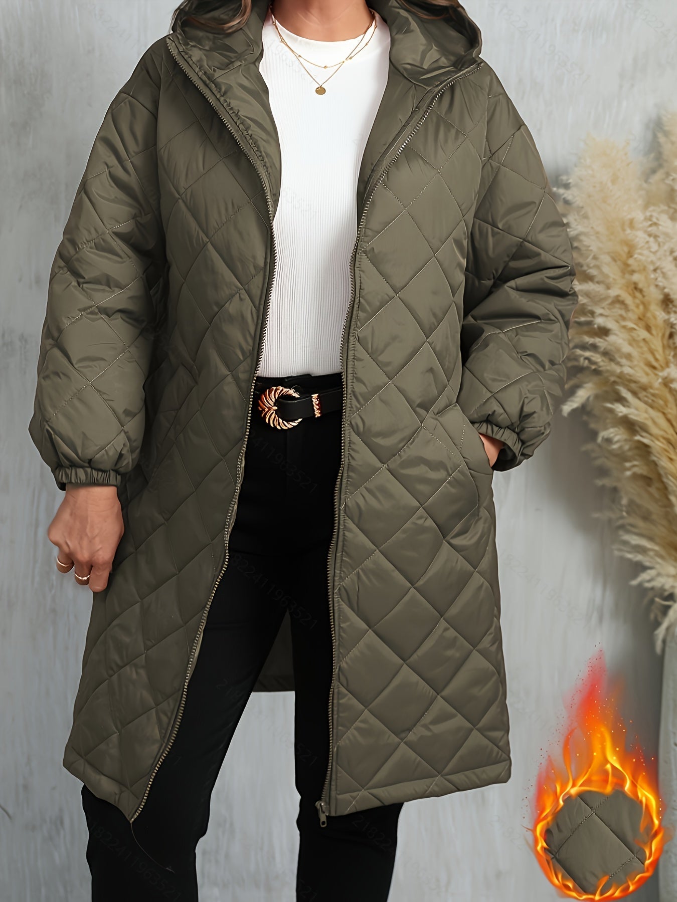 Calista™ | Veste longue matelassée à capuche
