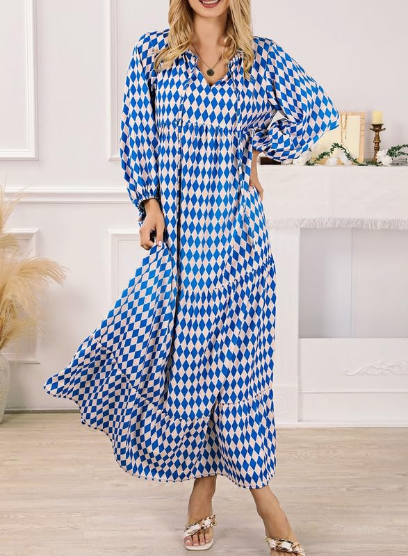 Nala™ | Robe Maxi Florale à Manches Bouffantes