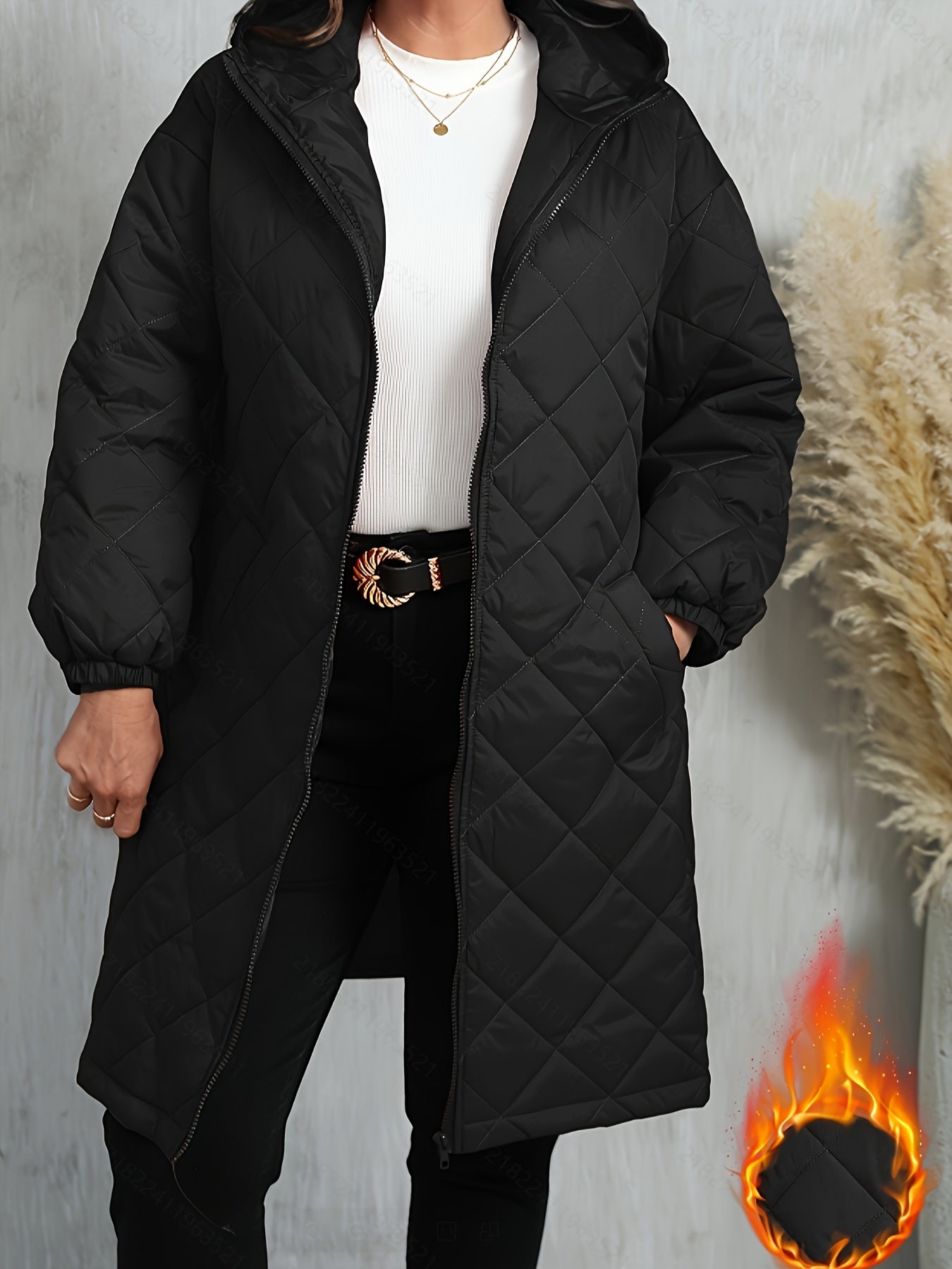 Calista™ | Veste longue matelassée à capuche
