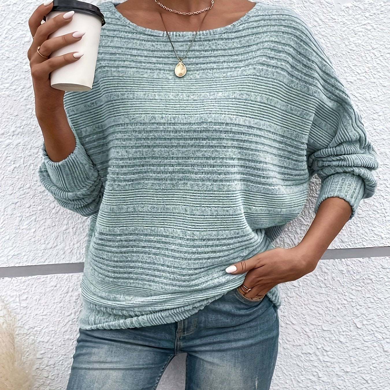 Viola™ | Pull ample à rayures relief décontracté