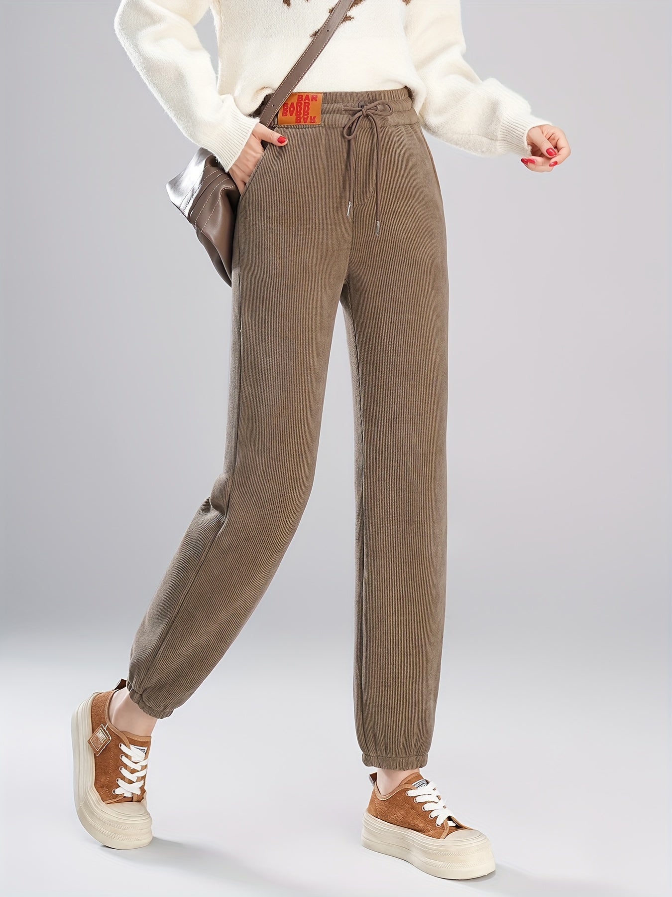 Catriona™ | Pantalon de jogging côtelé doublé polaire