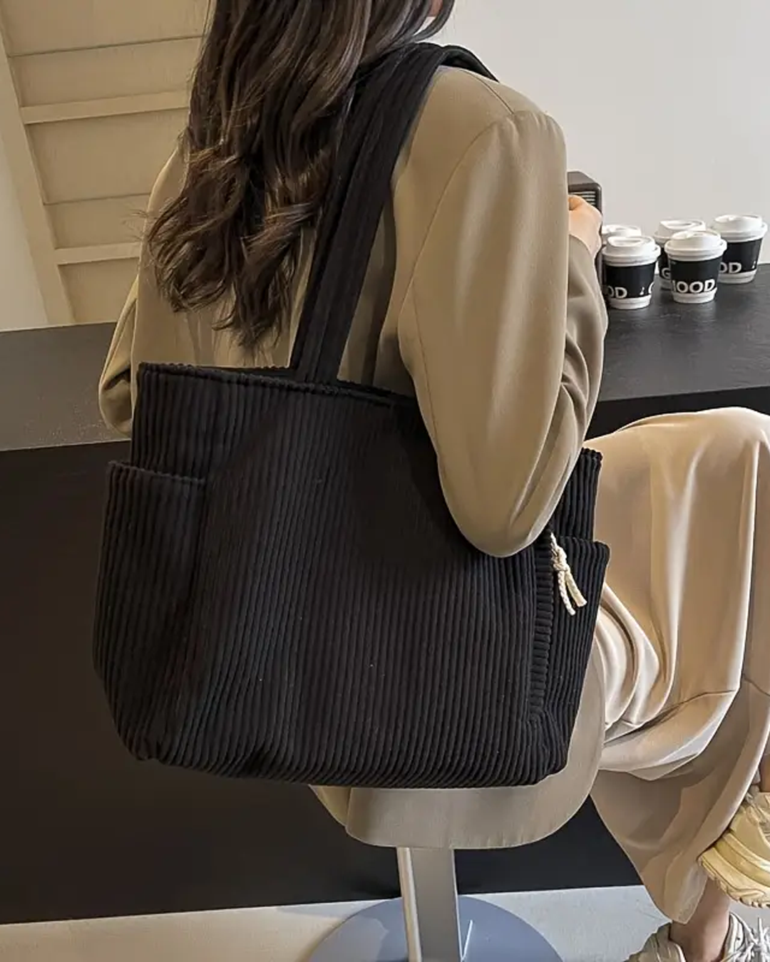 Robin™ | Sac cabas côtelé élégant