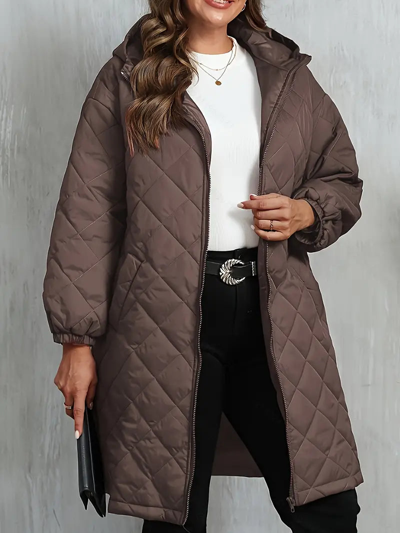 Calista™ | Veste longue matelassée à capuche