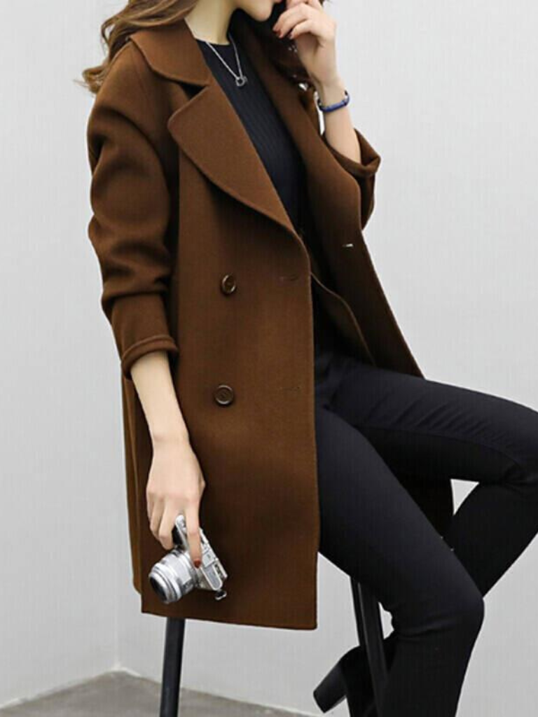 Roxana™ | Manteau tailleur croisé à large revers