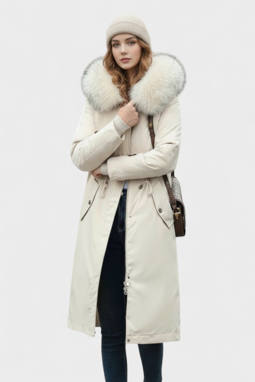 Diora™ | Parka manteau à capuche en fausse fourrure