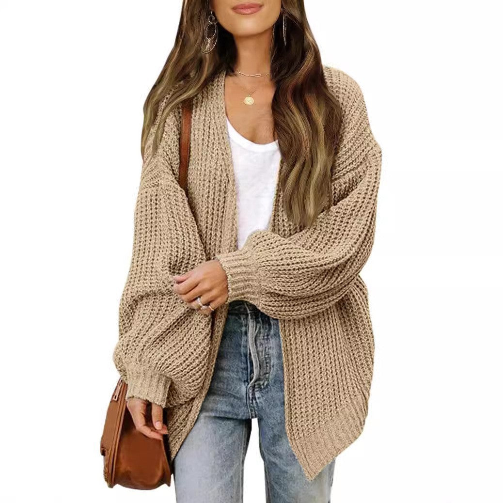 Katya™ | Cardigan oversize ouvert en grosse maille