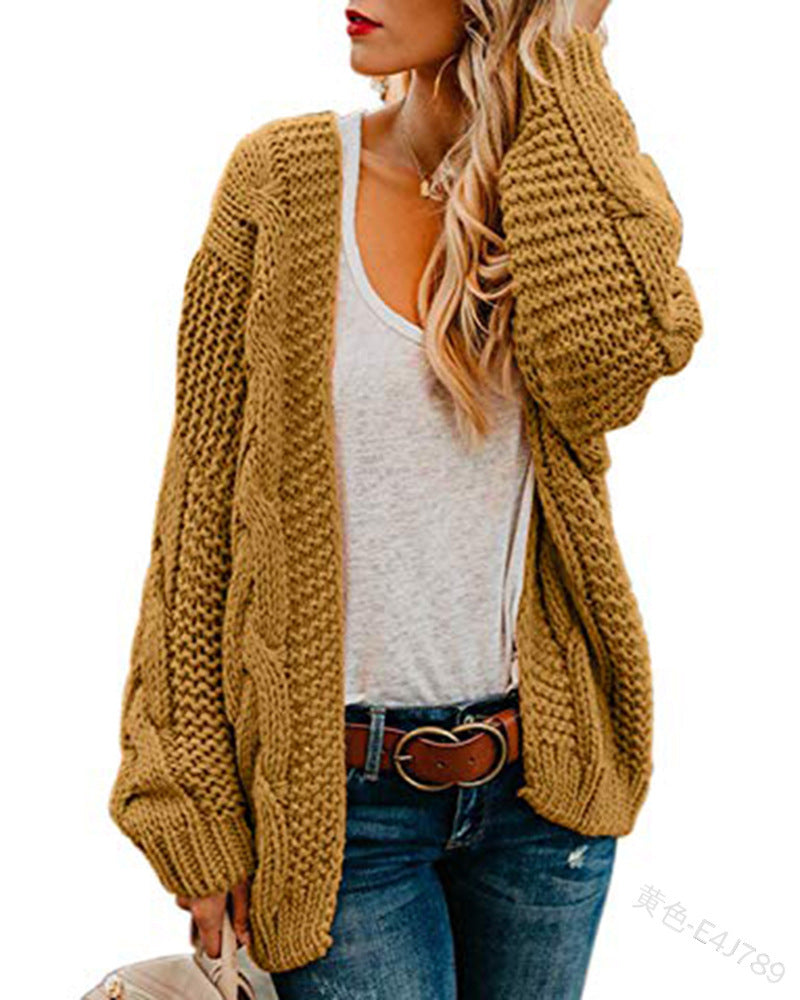 Karine™ | Cardigan court oversize torsadé