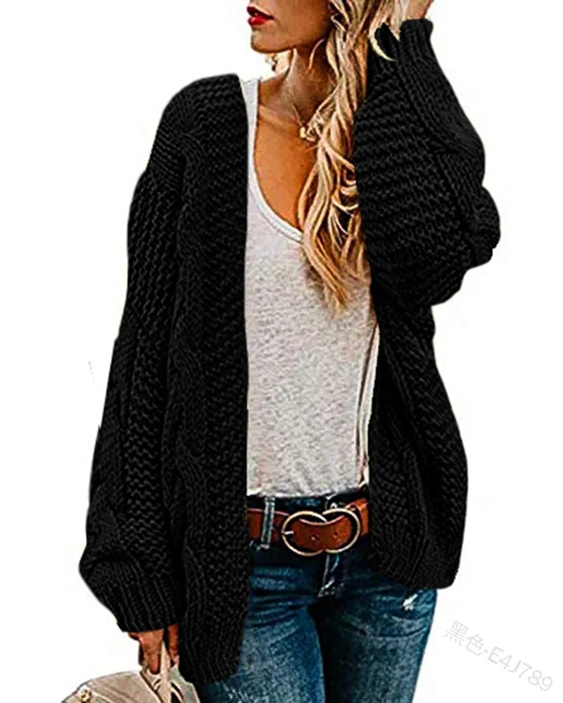 Karine™ | Cardigan court oversize torsadé