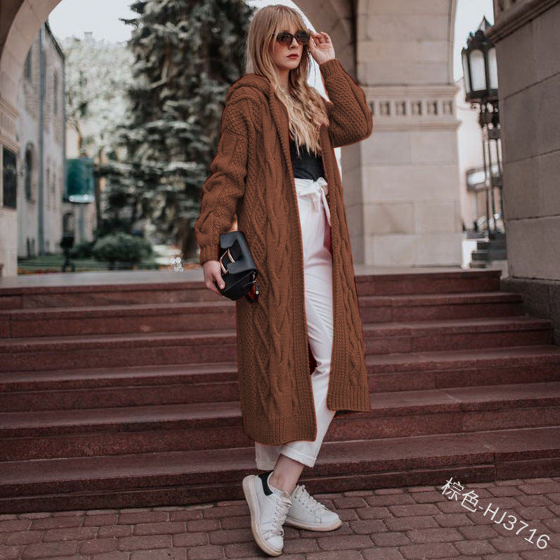Hester™ | Cardigan long à capuche torsadé