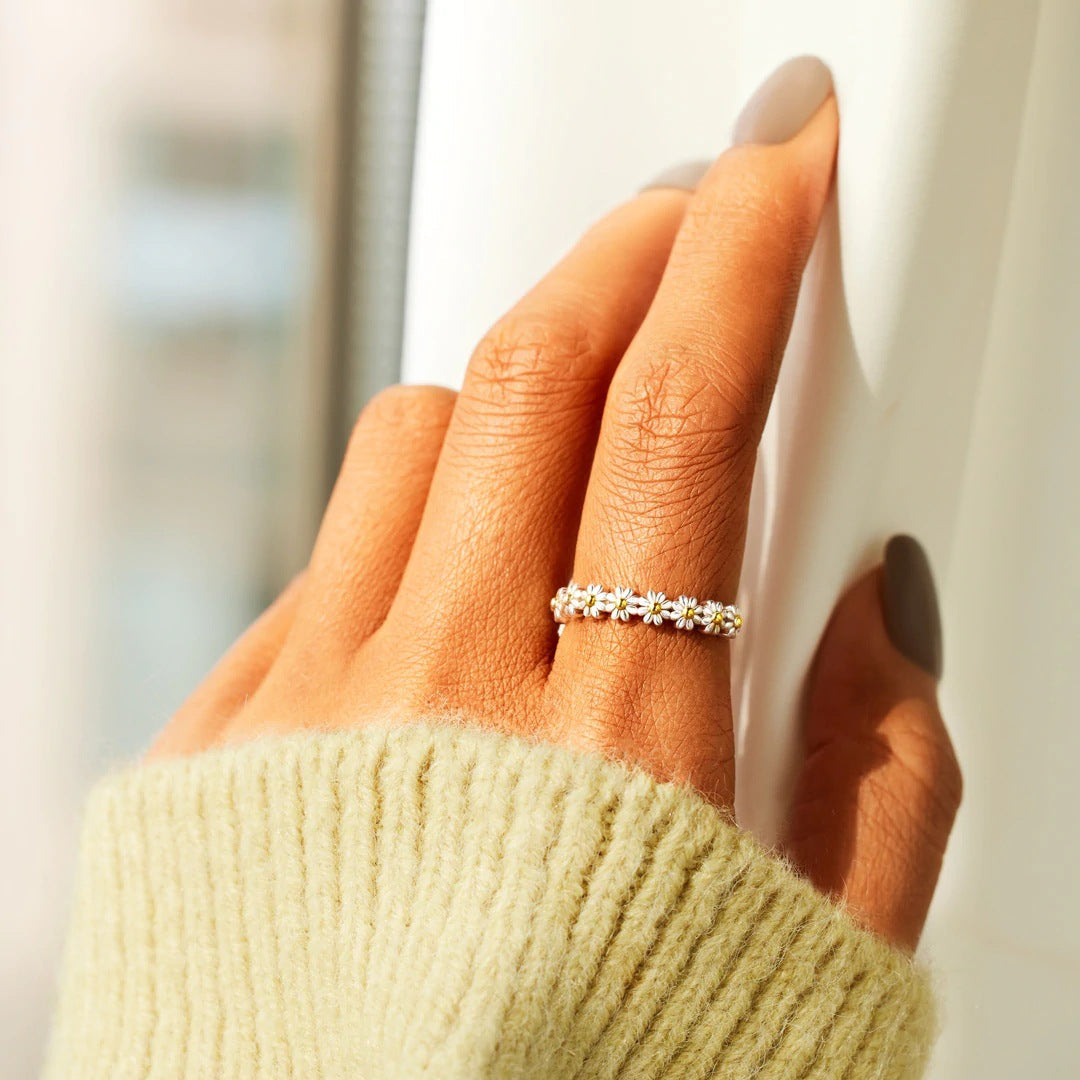 Juliette™ | Bague de Fleurs Élégante en Argent Sterling