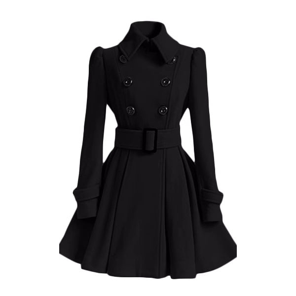 Violaine™ | Manteau évasé ceinturé à double boutonnage