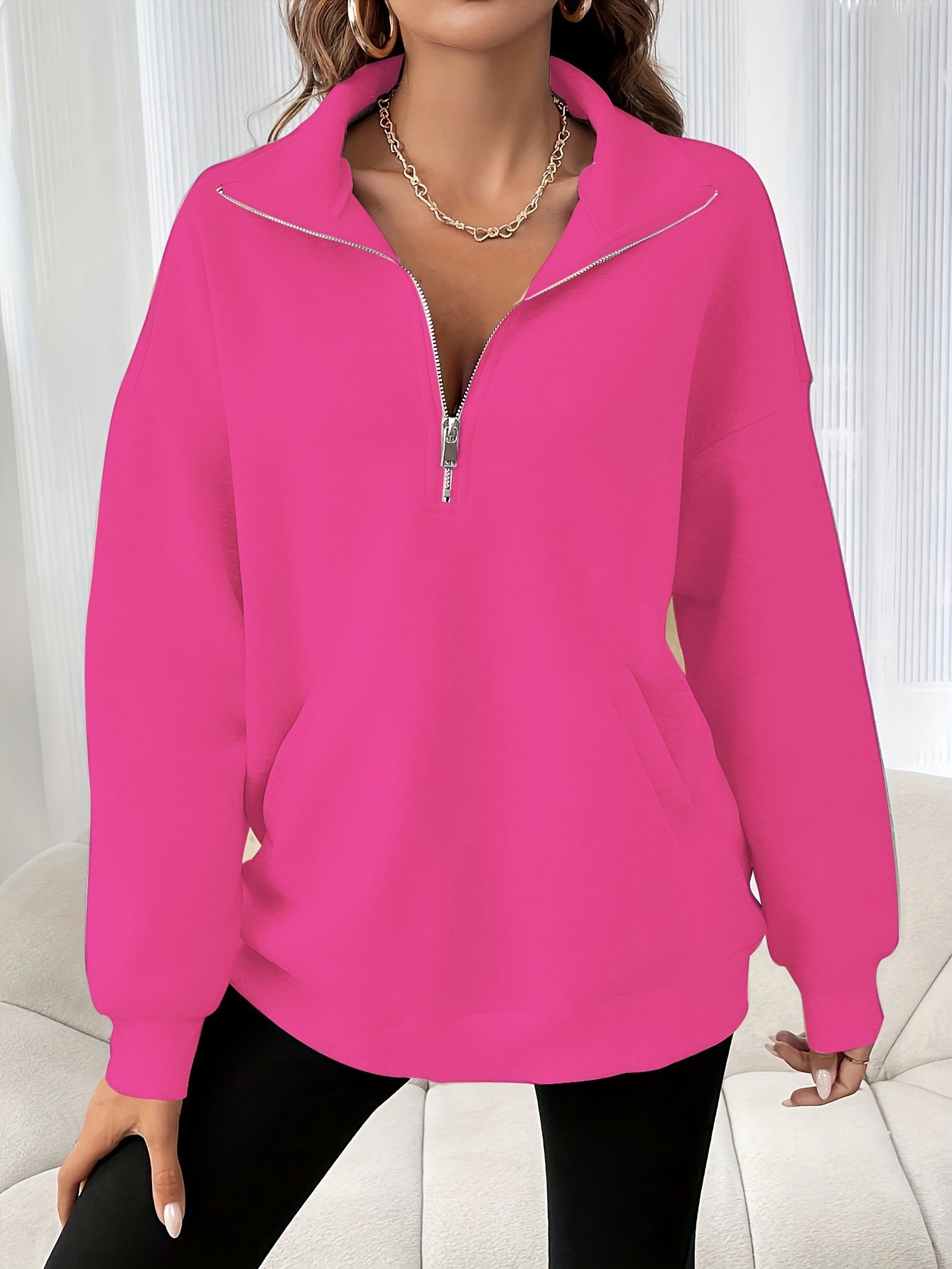 Meghan™ | Sweat-shirt à demi-zip confortable