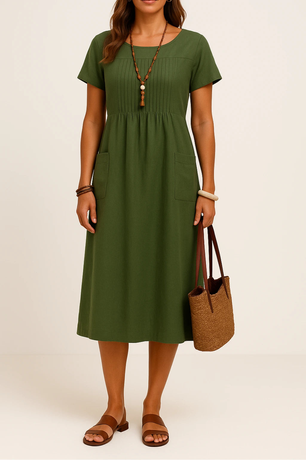 Ounna™ | Robe Élégance Lin & Coton
