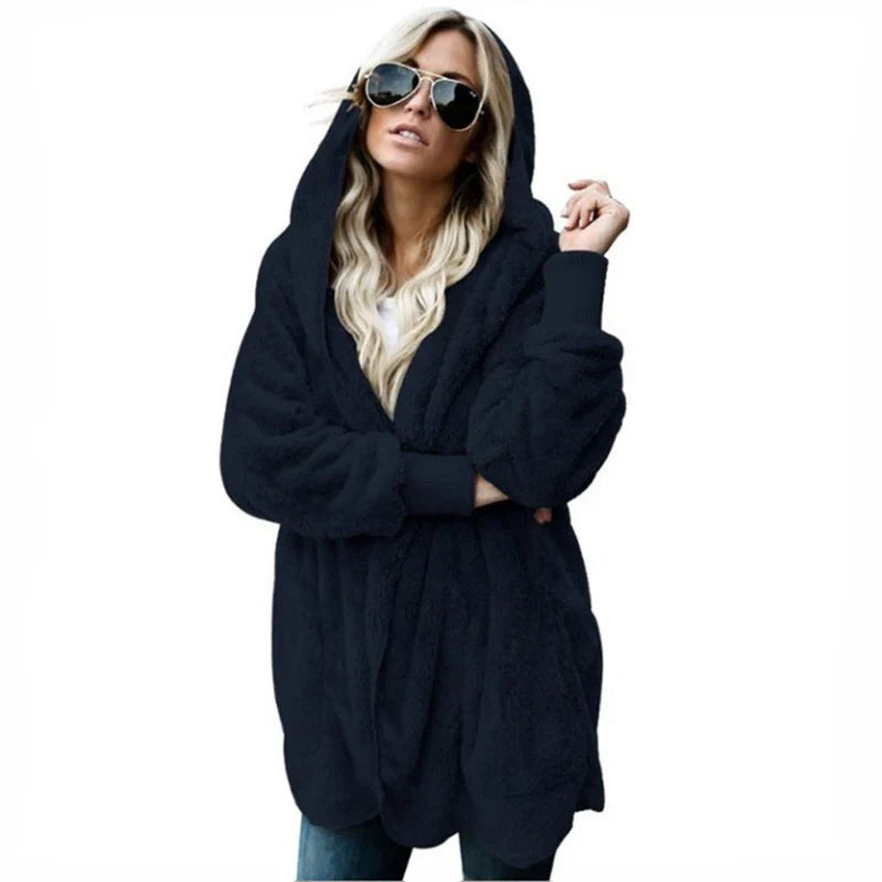 Evie™ | Cardigan teddy ouvert en peluche