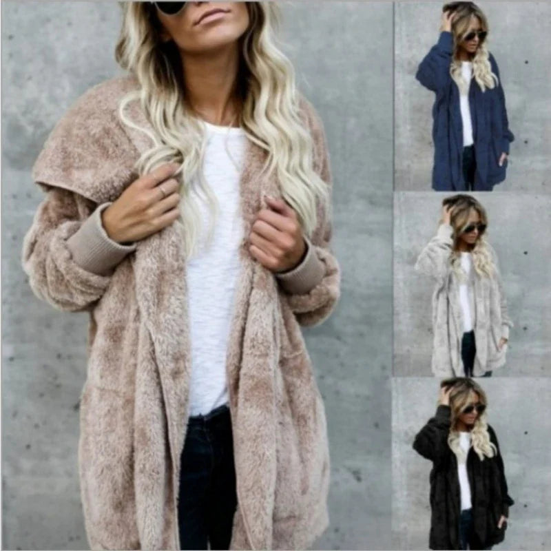 Evie™ | Cardigan teddy ouvert en peluche