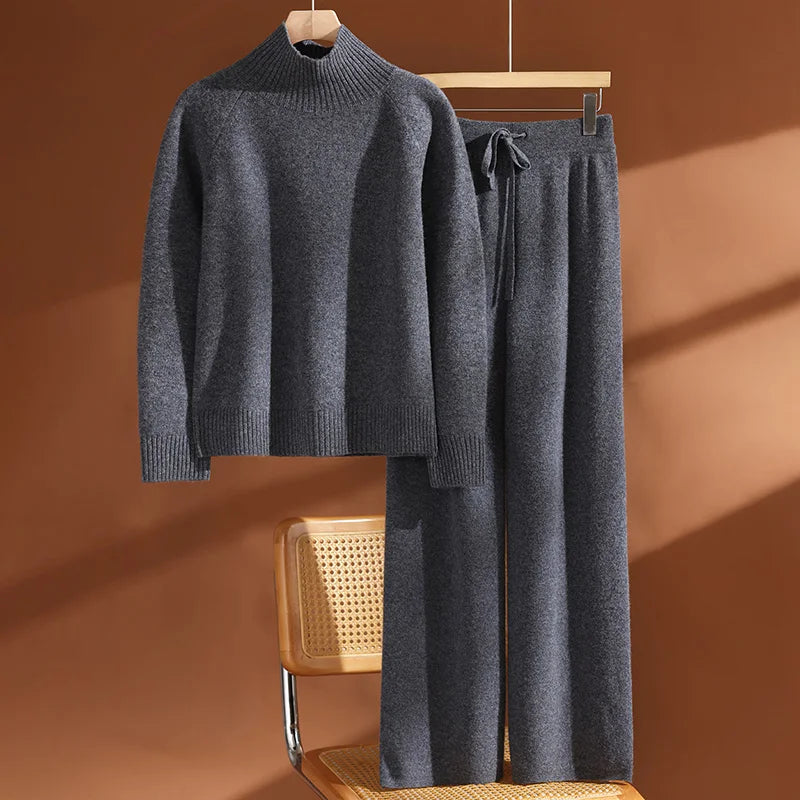 Ekaterina™ | Ensemble maille col montant côtelé