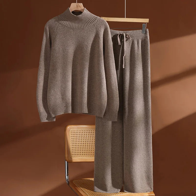 Ekaterina™ | Ensemble maille col montant côtelé