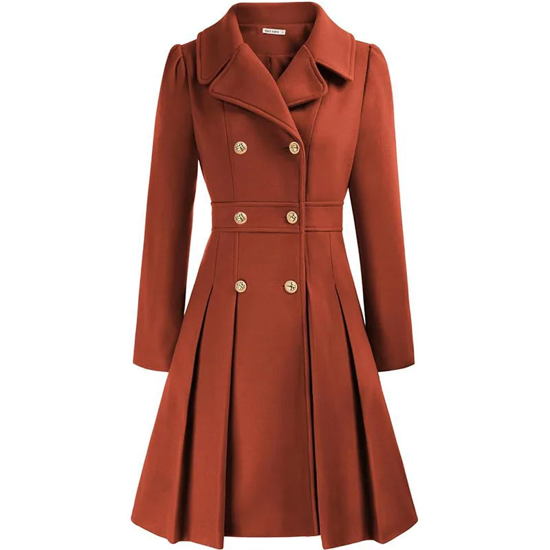 Alethea™ | Manteau évasé plissé croisé