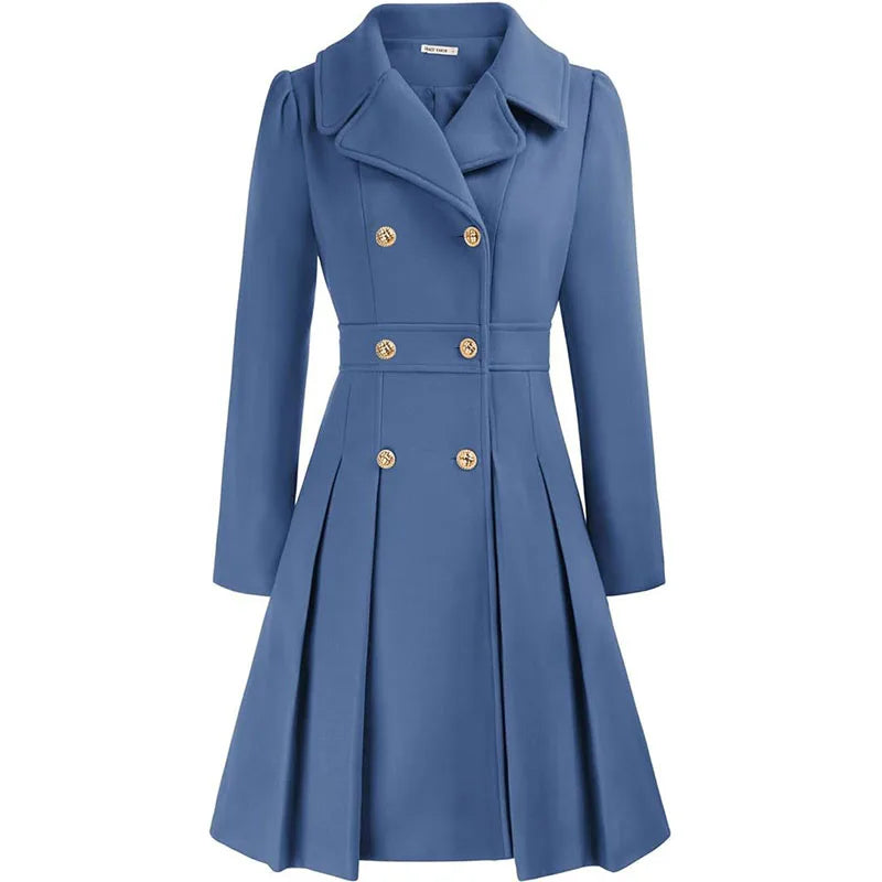 Alethea™ | Manteau évasé plissé croisé