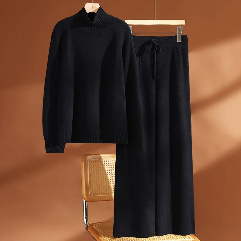 Ekaterina™ | Ensemble maille col montant côtelé
