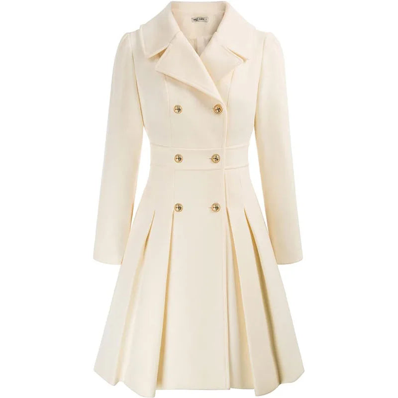 Alethea™ | Manteau évasé plissé croisé