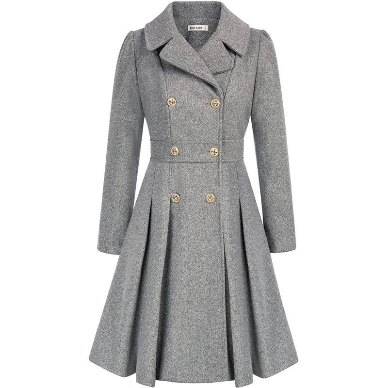 Alethea™ | Manteau évasé plissé croisé