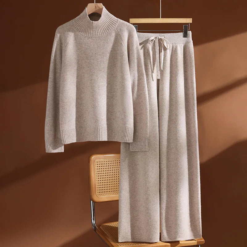 Ekaterina™ | Ensemble maille col montant côtelé