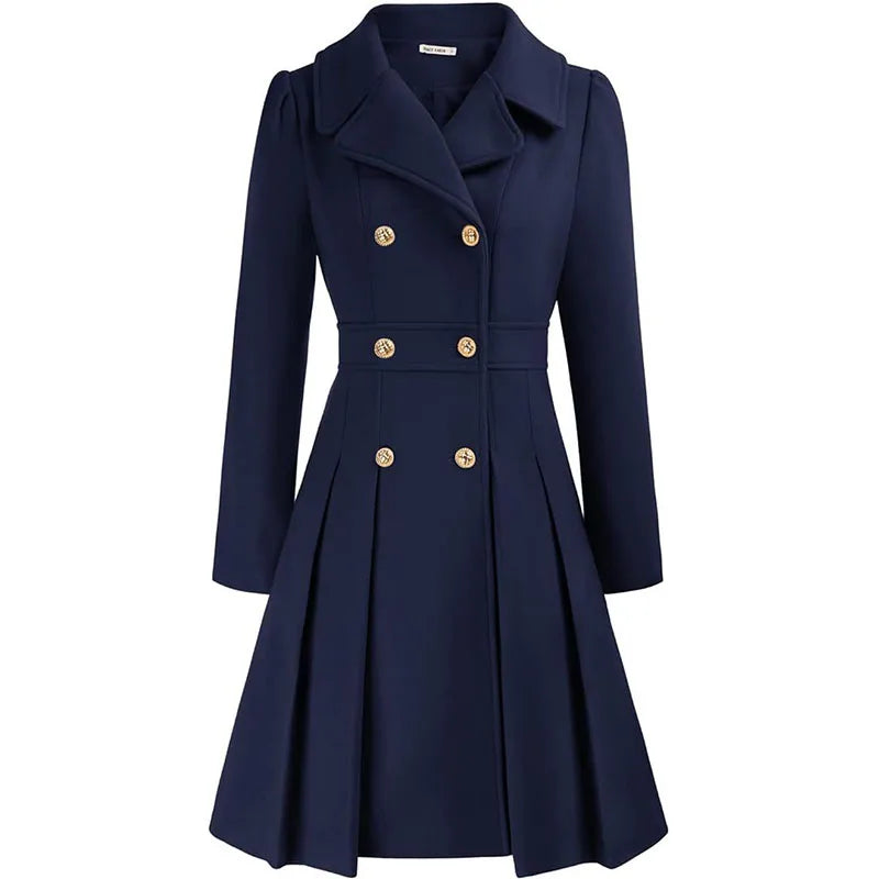 Alethea™ | Manteau évasé plissé croisé