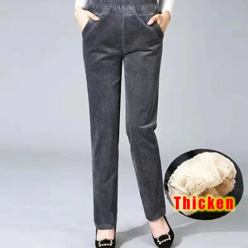 Emiliana™ | Pantalon en velours côtelé doublé épais