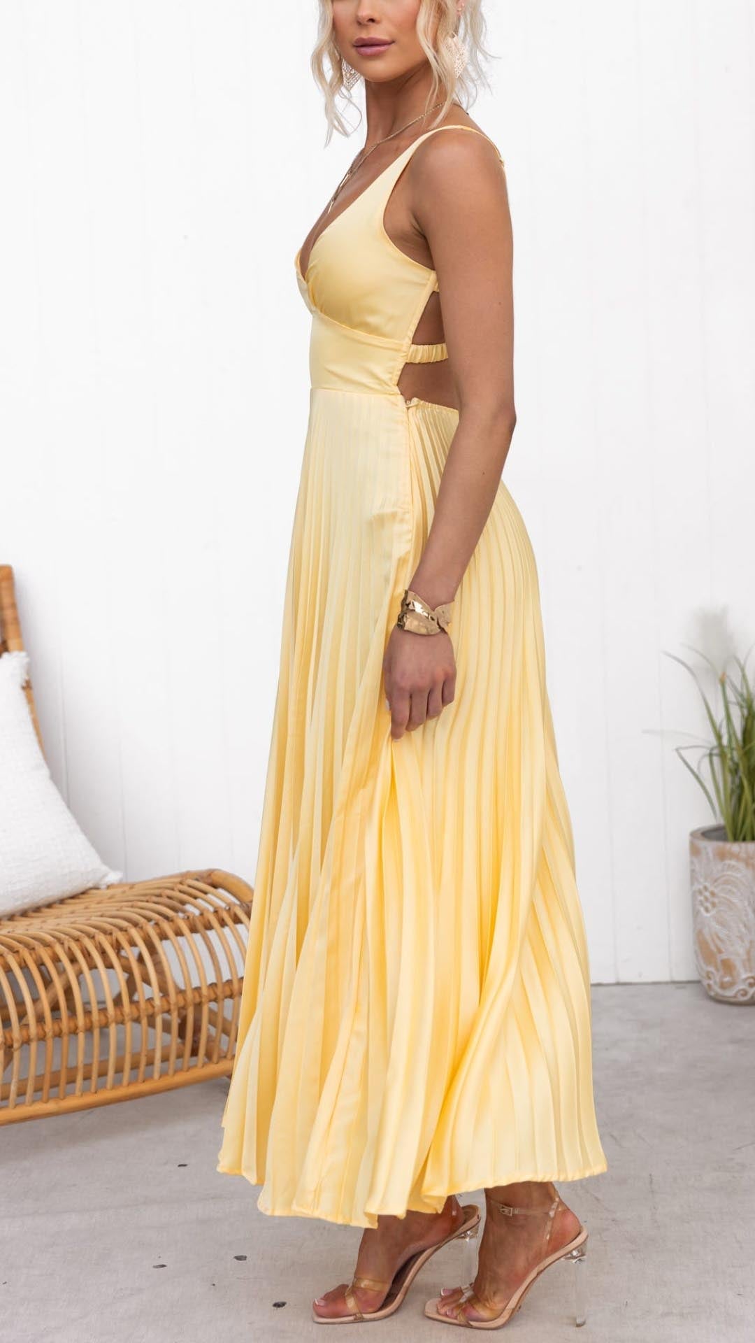 Aby™ | Robe Maxi Plissée Élégante