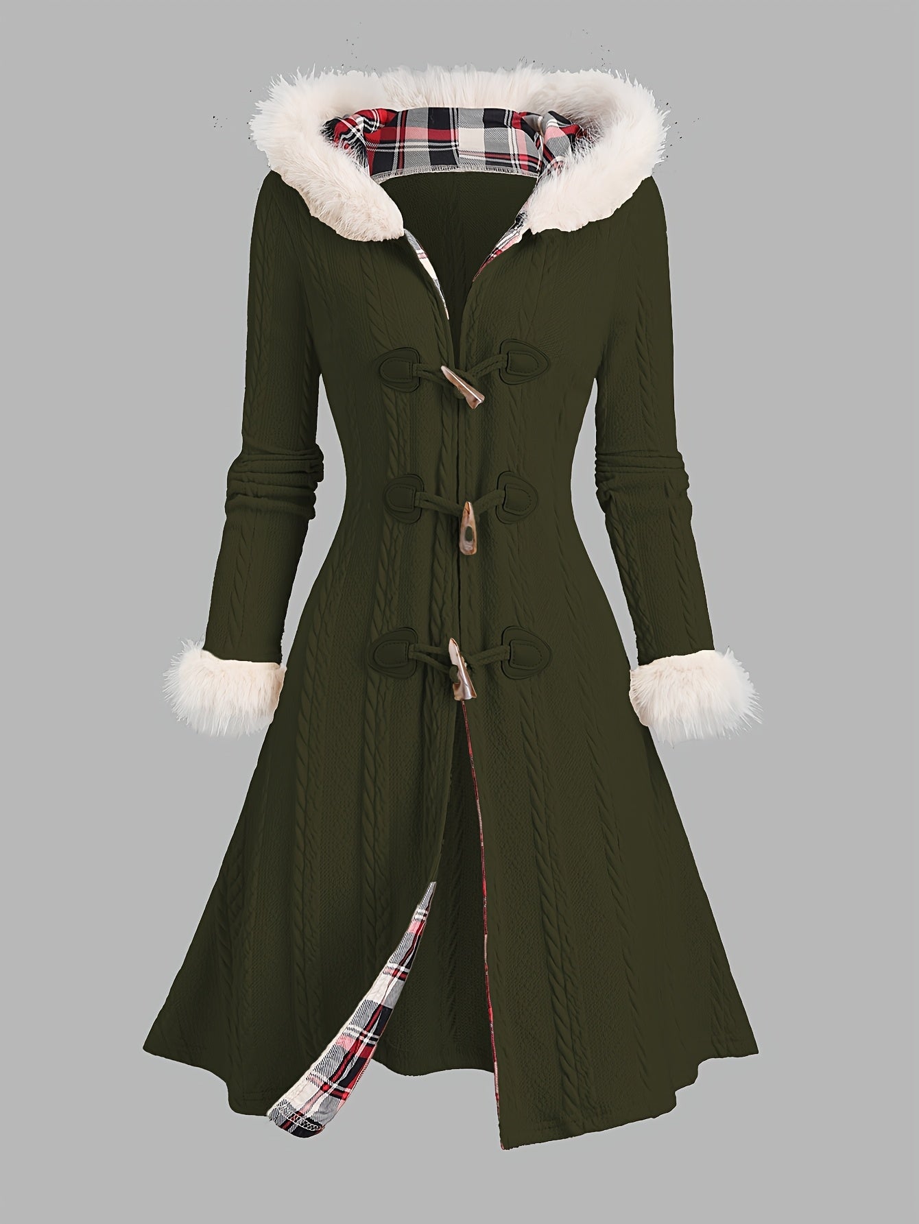 Tala™ | Manteau à capuche en maille torsadée