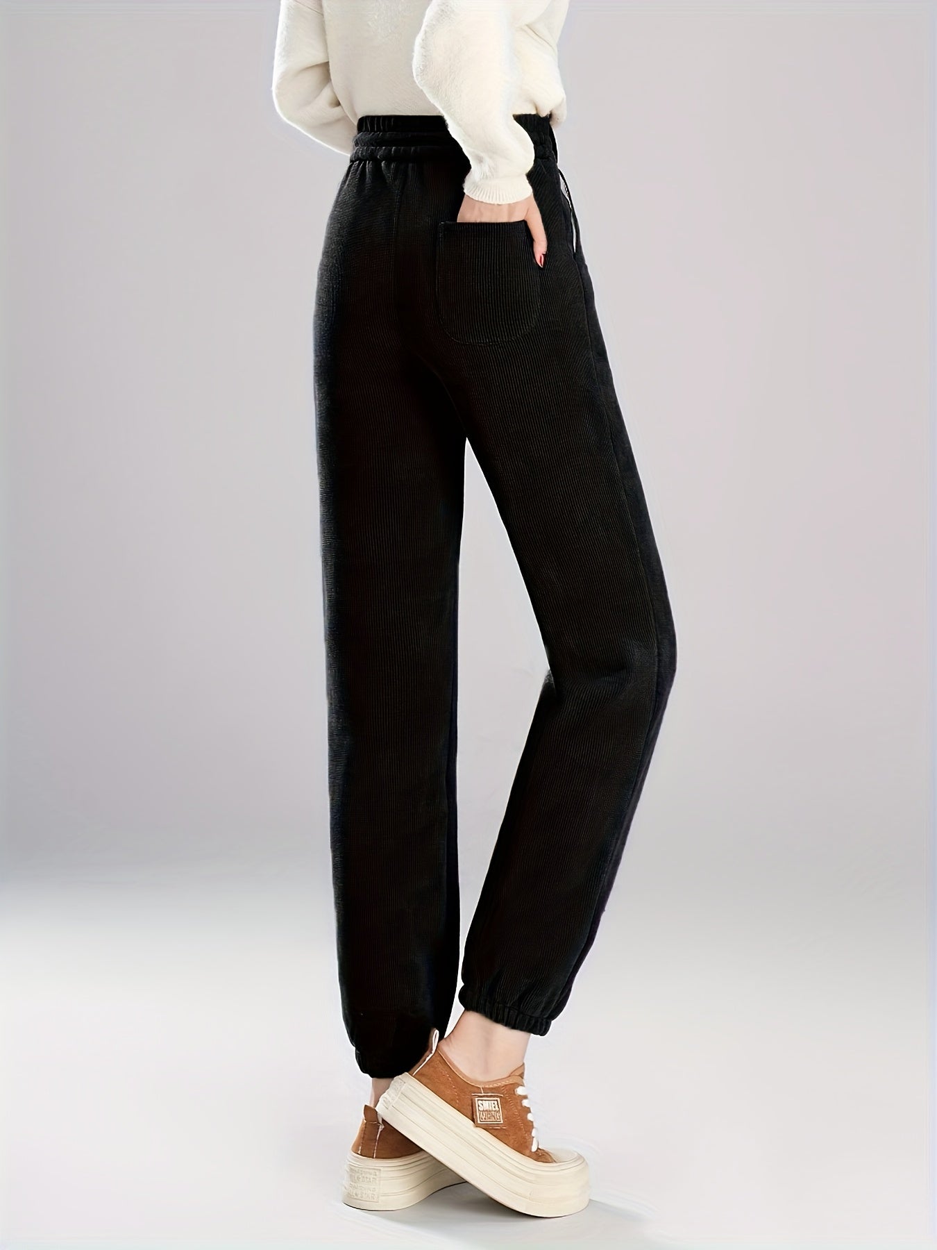 Catriona™ | Pantalon de jogging côtelé doublé polaire